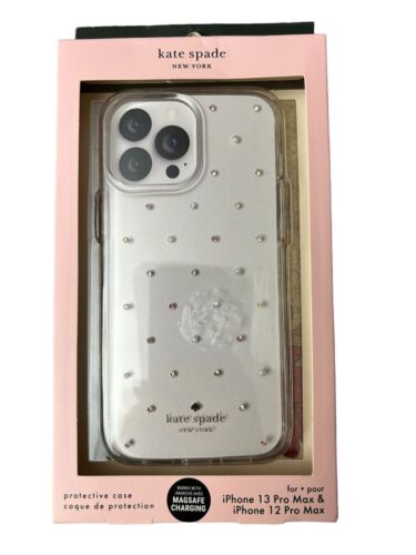 Kate Spade New York Protective Case iPhone 12 & 13 Pro Max Pink Rhinestone 6.7