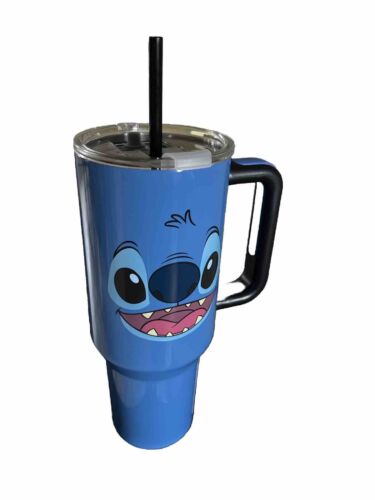 Disney Lilo & Stitch Face Stainless Steel Tumbler 40 Oz. Travel Cup Mug