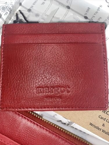Margot New York leather Gabby Wristlet Wallet & Joyce Card-Case Style# MG3001-CR