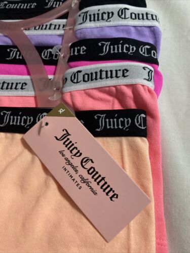 JUICY COUTURE JC4385 5 Pack SIGNATURE WAIST COMFY SEAMLESS HIPSTER PANTIES XL