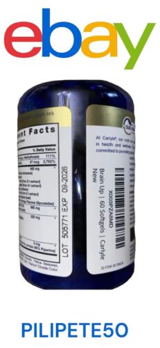 Brain Support Supplement | 60 Softgels | L-Theanine, Bacopa & B-12 | by Carlyle