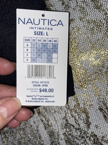 NÁUTICA 2PACK INTIMATES LOUNGE COMFORT BRAS SIZE L RETAIL $48 BEAUTIFUL NEW
