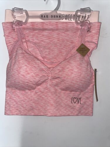 RAE DUNN~COMFORT BRA SET ROSE PINK MULTI HEATHER WO4533-650~ALL SIZES~GREAT FIT!