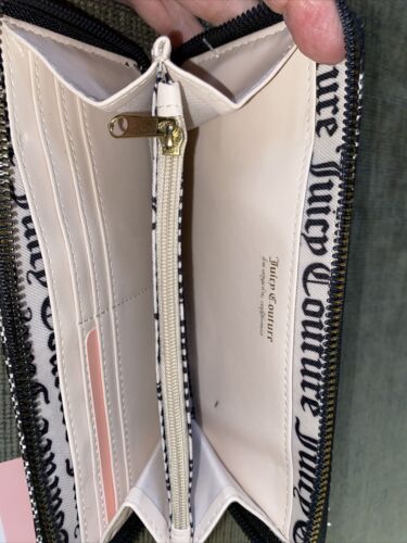 JUICY COUTURE WALLET ORGANIZER- CLUTCH EMBOSSED LOGO-FRONT ZIP & ZIP AROUND CUTE