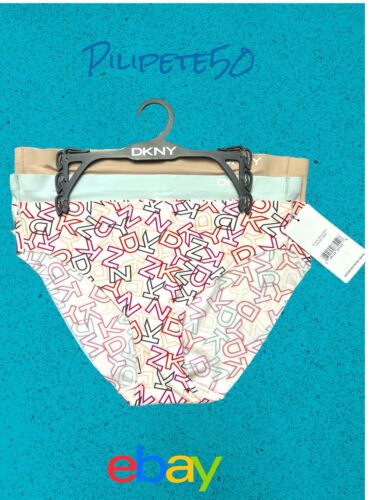 DKNY 3 Pack Bikini Panty-Women's-Sze XL- Laser Cut Style Logo & Solid Design-NWT