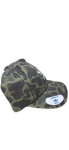Adidas Women's Cap Originals Relaxed Camo Adjustable Back Strap Olive Green Nice
