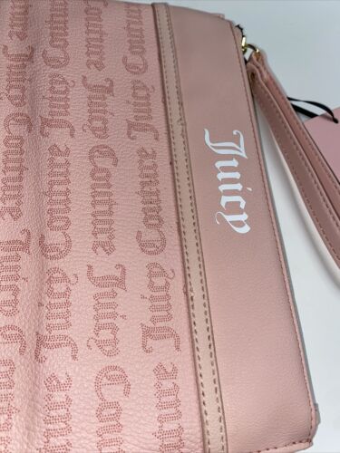 Juicy Couture~Shout It Out Wristlet-Organizer-Macaroon Logo Pink ~ REAR FIND!