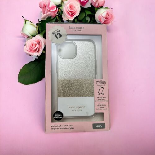 Kate Spade Protective Case~iPhone 13~Gold, Silver, White~MagSafe~ 6.1” 10ft Drop