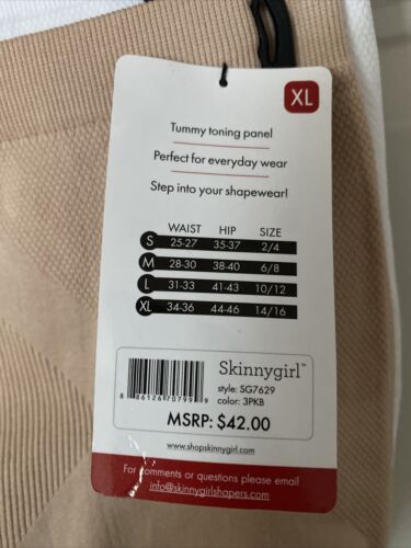 Skinnygirl Shaping Seamless Briefs Size XL  3  pair Style SG7629￼￼ New GREAT FIT