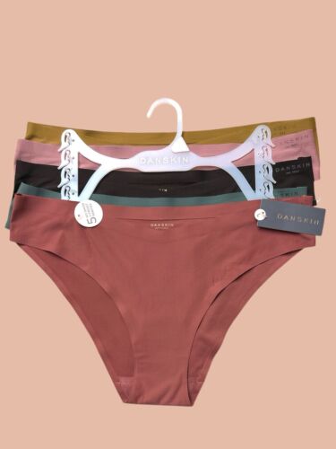 DANSKIN INTIMATES 5 PCS~Multicolor~No Show Panties Sz L~ Style DS3654~UNIQUE~$48