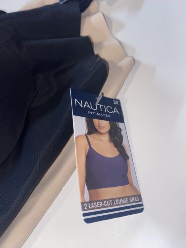 NÁUTICA 2PACK INTIMATES LOUNGE SIZE 3XL BRAS LASER CUT NT2066~BEAUTIFUL!