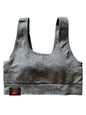 New Balance Sports Bra Style R000545~Medium Impact~Gray/Silver LARGE~SUPER CUTE