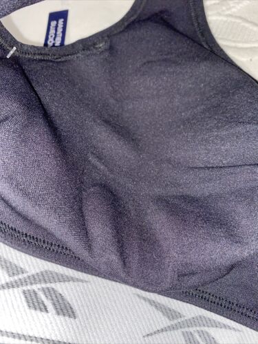 Reebok Stellar Seamles Bra Black/ Gray Extra Large Retail $40 NEW