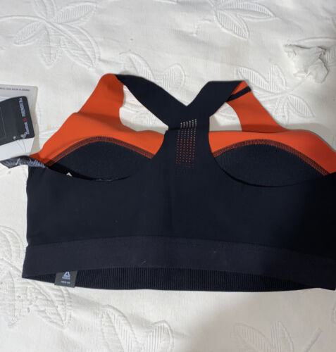 Reebok Women's Puremove Workout Sports Bra M/L BLACK/ORANGE Retail $60 NEW