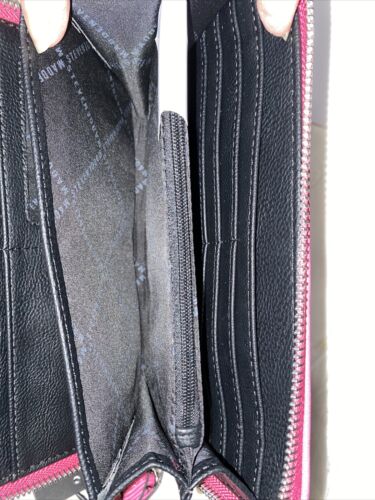 STEVE MADDEN WALLET WRISTLET ORGANIZER PINK SMOOTH TEXTURED MD1000X Beautiful!