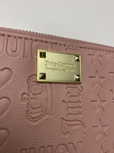JUICY COUTURE WALLET ORGANIZER- CLUTCH EMBOSSED LOGO-FRONT ZIP & ZIP AROUND CUTE
