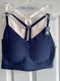 NÁUTICA 2PACK~ NT5454 BRAS CROSSBACK~SIZE L ~LASER CUT~BLUE/PINK~ GREAT FIT!