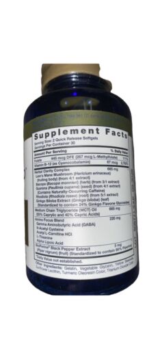 Brain Support Supplement | 60 Softgels | L-Theanine, Bacopa & B-12 | by Carlyle