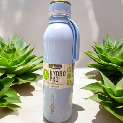 REDUCE Hydro PRO Vacuum Insulated Light Blue Stainless Steel Water Bottle 28 oz