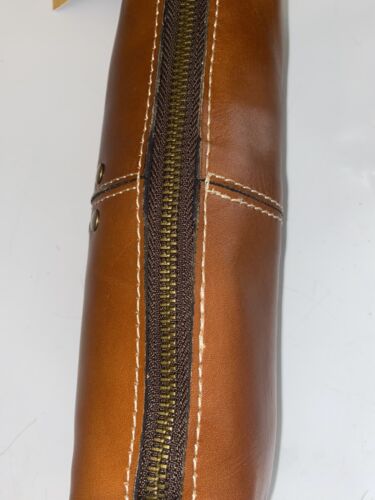 Patricia Nash Isla Oblong Italian Leather Wristlet Veg Tan NEW