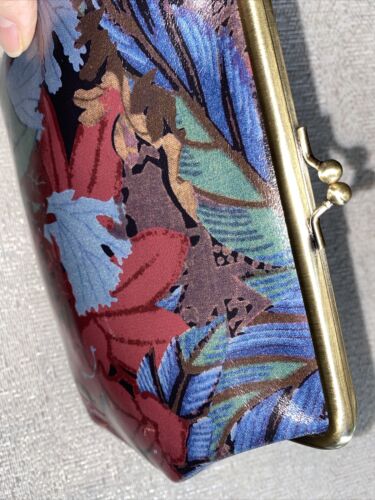 Patricia Nash Blue Forest Hand-Bag Wristlet Savena 100% Authentic Leather CUTE!