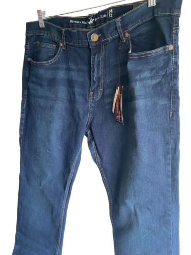 Beverly Hills Polo Club Jeans Slim Fit Med. Wash Denim Pants Mens Size 38X32 NWT