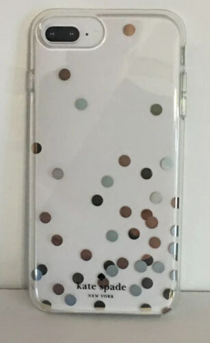 Kate Spade Phone Case 4 iPhone 8/7/6/6s Plus Clear Mixed Color Metallic Dots