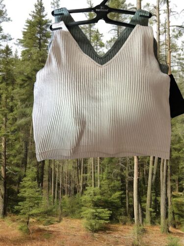 90 Degree By Reflex~LARGE BRAS Gardenia/Agave Green Seamless Alamo Bra~CUTE