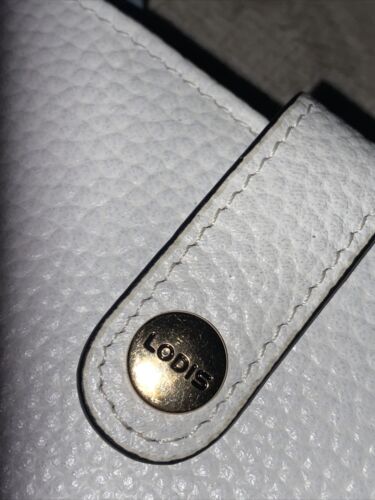 LODIS Bifold Wallet White Genuine Pebble Leather - ABSOLUTELY BEAUTIFUL!!!