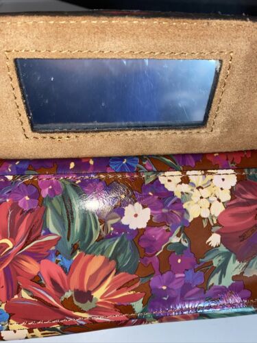 Patricia Nash REMINI LEATHER SUMMER ROSES TRAVEL BAG SMALL POUCH PURSE NWT ITALY