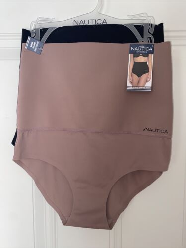 NAUTICA INTIMATES NT7239 2PKD MF SEAMLESS SHAPING BRIEF PANTIES GREAT FIT! NWT