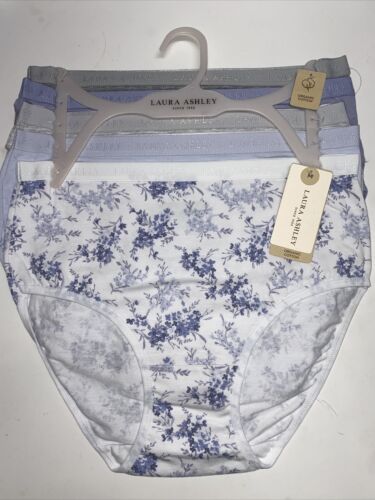 LAURA ASHLEY~5 Pack FIT PANTIES~MULTICOLOR~# LS3615~ORGANIC COTTON~ALL SIZES!