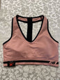 New Balance Medium Impact Sports Bra Style# 2016 Dusted Peach /Black Size XL NEW