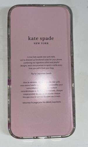 Kate Spade Phone Case For iPhone 12&13 Pro Max Floral Metallic Rhinestone Beauty