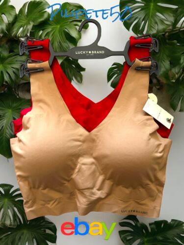 Lucky Brand Set of 2 Seamless Laser Cut Bras LVD19053 Sze S~ RARE FINDING!!!