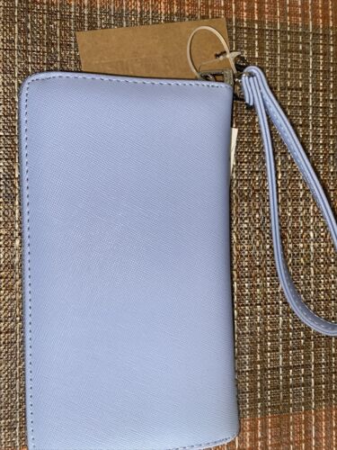 STEVE MADDEN WALLET WRISTLET (BLUE) PERIWINKLE - SOFT TEXTURED - RARE FIND!!!