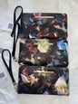 Betsey Johnson Zip Around Wristlet Wallet Blue Flower Multicolor Design Patent