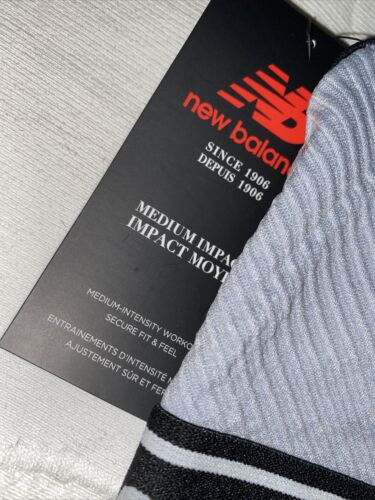 New Balance Medium Impact Sports Bra Style # 1153  SILVERMINK/ Black LARGE NEW
