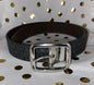 MICHAEL KORS BELT REVERSIBLE BLACK/BROWN MK LOGO SILVER BUCKLE