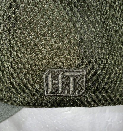 Highland Tactical Hat Khaki Green With US Flag Punisher Logo