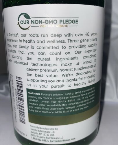 Borage Oil Softgels 2000mg | 200 Count | Cold Pressed, Hexane Free | by Carlyle