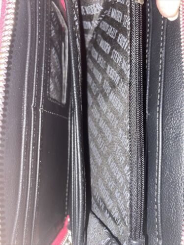 STEVE MADDEN WALLET WRISTLET PINK (HOT PINK) SMOOTH TEXTURED