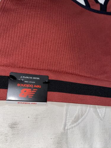 New Balance Medium Impact Sports Bra Style 112013 Clay/Black Size XL NEW