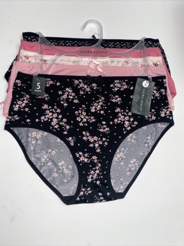 LAURA ASHLEY~5 Pack FIT PANTIES~MULTICOLOR~STYLE # LS7685~ALL SIZES~GREAT FIT!
