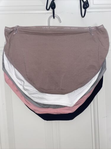 LAURA ASHLEY~ 5 Pack COTTON BIKINI~MULTICOLOR~ LS9540~ALL  SIZES~GREAT FIT!