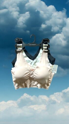 Lucky Brand Set Of 3~Seamless Laser Cut Bras LVD19053~Sz.2X~Multicolor ~UNIQUE!