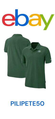 NEW YORK JETS GREEN POLO SIDELINE ELITE PREFORANCE MENS XL MSRP $85.00