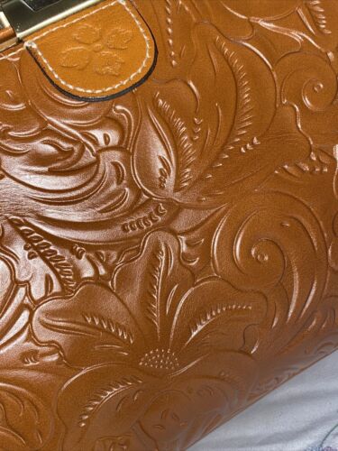 Patricia Nash Gracchi Satchel Florence Floral Embossed Leather Bag NEW -CLASSY!