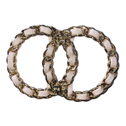 JUICY COUTURE BELT PINK BEAUTIFUL PINK AND GOLD CIRCLE BUCKLE