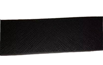 TAHARI BELT UNISEX BLACK TEXTURED FAUX LEATHER LOGO BUCKLE MSRP $40